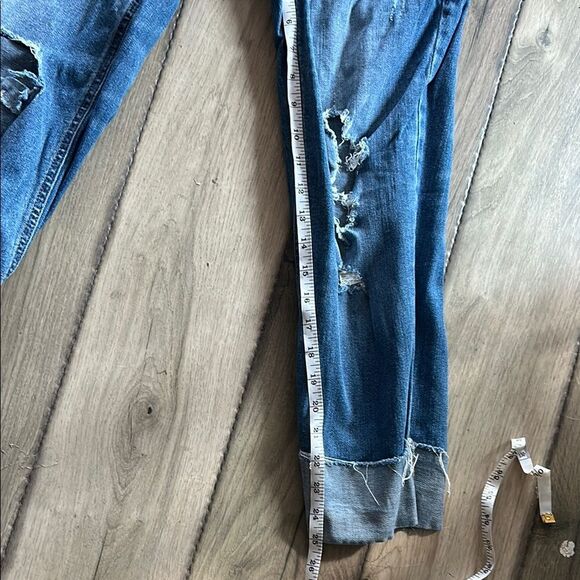 Indigo Blue distressed Denim- maternity - Picture 4 of 4